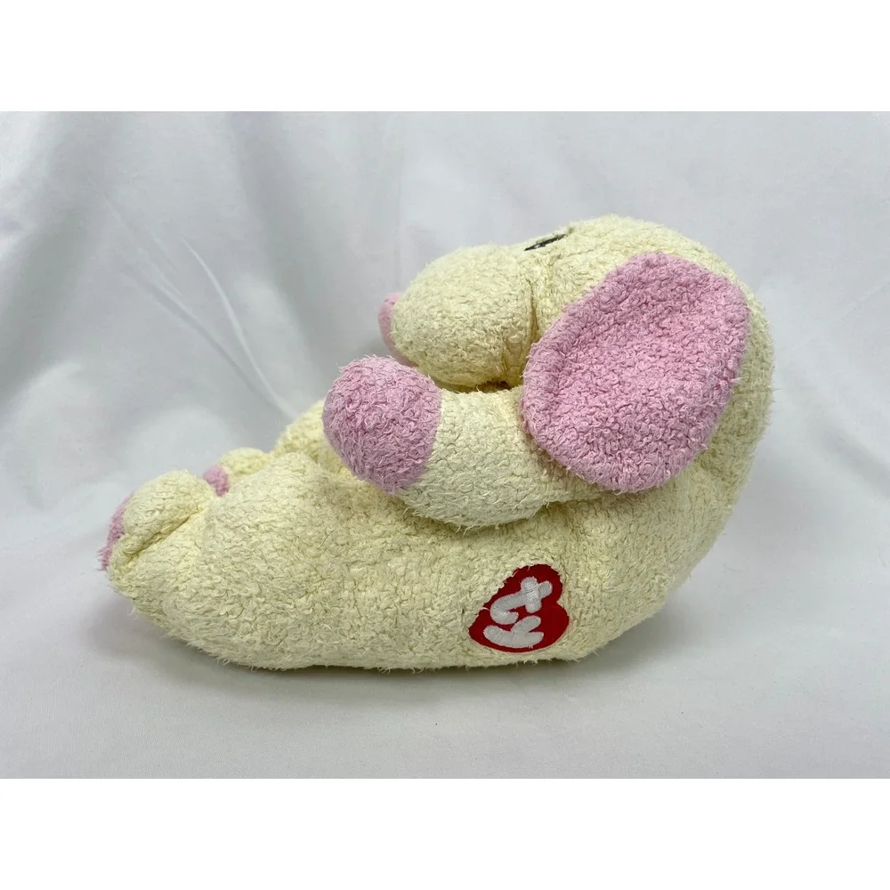 Ty Dogbaby Pillow Pals Yellow Plush Rattle Puppy Dog 12